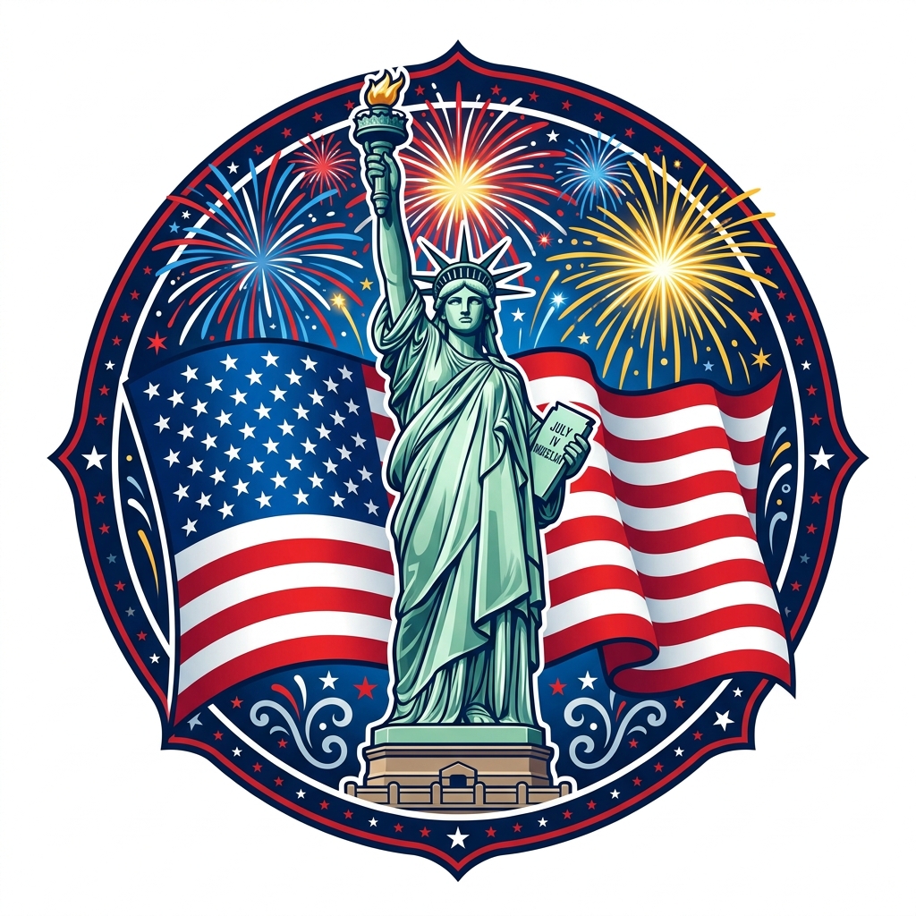 Miss Liberty 250 Year Commemorative Decal