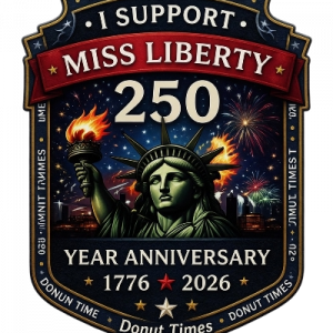 Miss Liberty 250 - Design A (Free Window Decal)