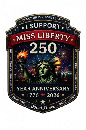 Miss Liberty 250 - Design A (Free Window Decal)