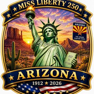 Miss Liberty 250 – Design C (Free Window Decal) - Arizona