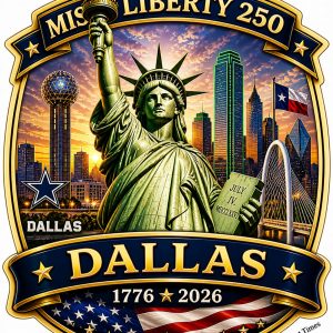 Miss Liberty 250 – Design C (Free Window Decal) - Dallas