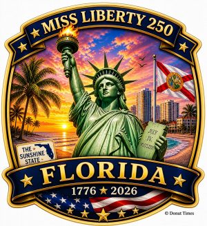 Miss Liberty 250 – Design C (Free Window Decal) - Florida